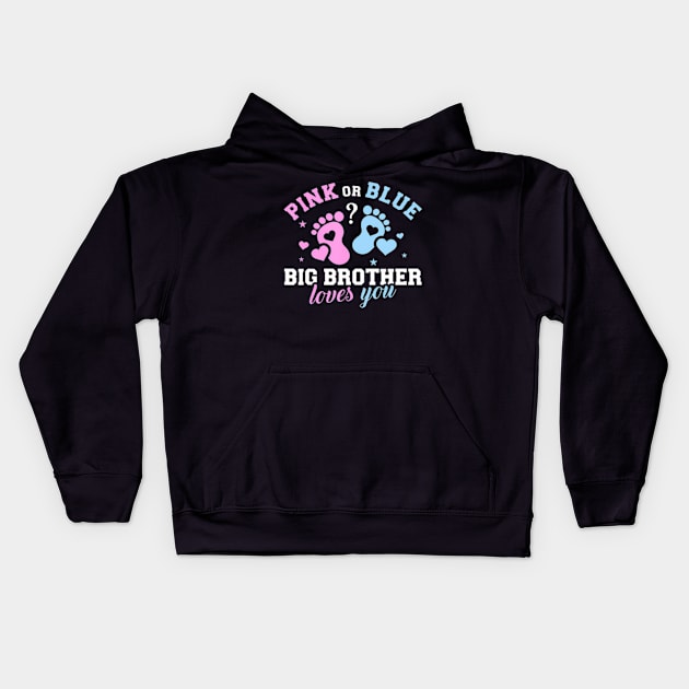 Gender reveal brother Kids Hoodie by Eduardo